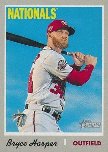 #415d Bryce Harper - Washington Nationals - 2019 Topps Heritage Baseball