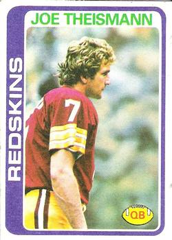 #416 Joe Theismann - Washington Redskins - 1978 Topps Football
