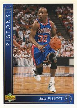 #416 Sean Elliott - Detroit Pistons - 1993-94 Upper Deck Basketball