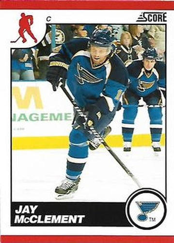 #417 Jay McClement - St. Louis Blues - 2010-11 Score Hockey