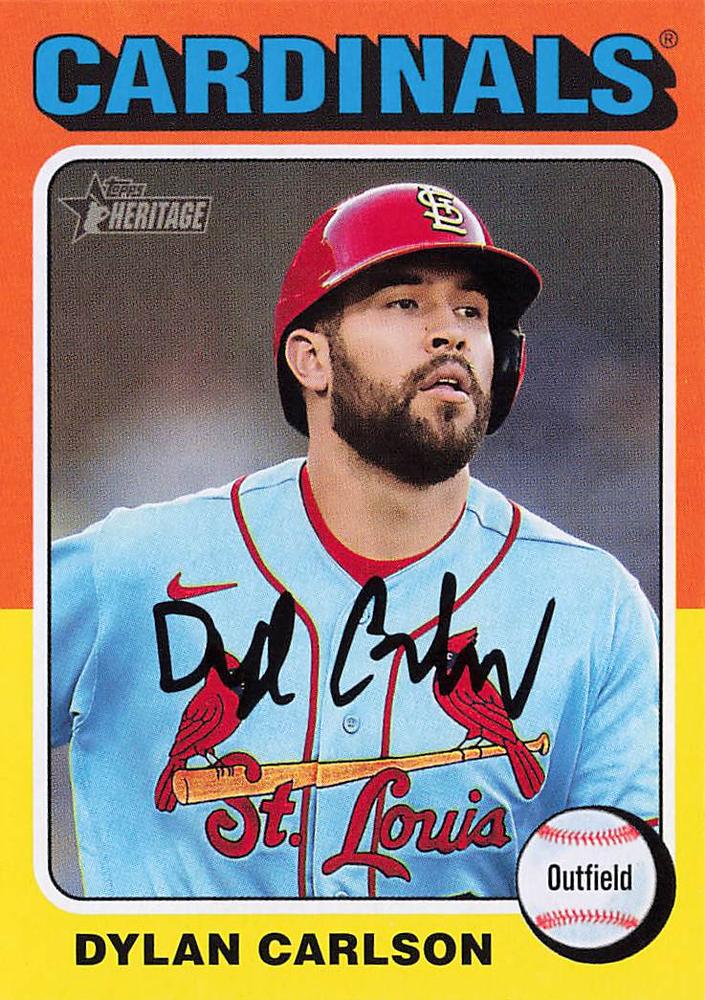 #418 Dylan Carlson - St. Louis Cardinals - 2024 Topps Heritage Baseball