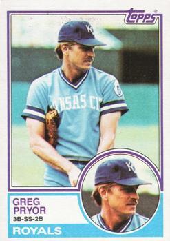 #418 Greg Pryor - Kansas City Royals - 1983 Topps Baseball