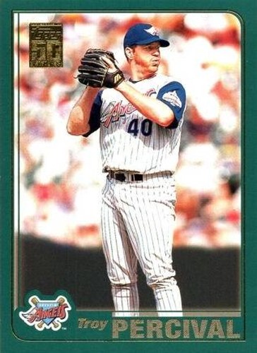 #419 Troy Percival - Anaheim Angels - 2001 Topps Baseball