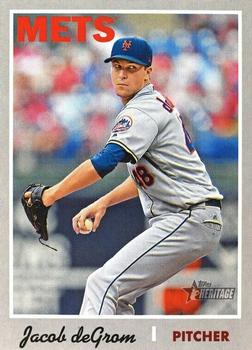 #419b Jacob deGrom - New York Mets - 2019 Topps Heritage Baseball