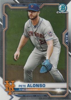 #41 Pete Alonso - New York Mets - 2021 Bowman Chrome Baseball