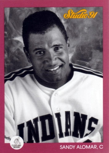 #41 Sandy Alomar - Cleveland Indians - 1991 Studio Baseball