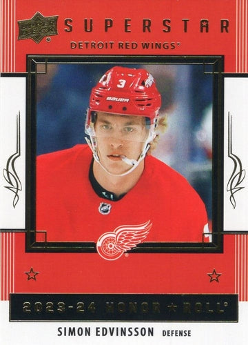 #HR41 Simon Edvinsson - Detroit Red Wings - 2023-24 Upper Deck - Honor Roll Hockey