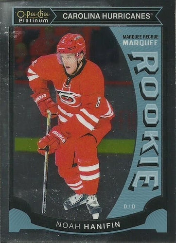 #M41 Noah Hanifin - Carolina Hurricanes - 2015-16 O-Pee-Chee Platinum - Marquee Rookies Hockey