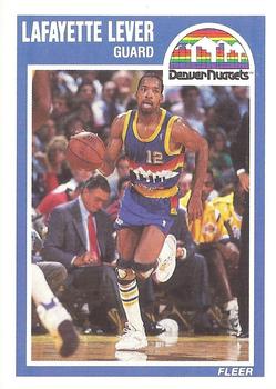 #41 Lafayette Lever - Denver Nuggets - 1989-90 Fleer Basketball