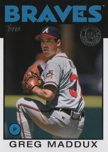 #86B-41 Greg Maddux - Atlanta Braves - 2021 Topps Update - 1986 Topps Baseball 35th Anniversary Baseball