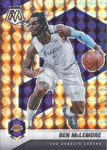 #41 Ben McLemore - Los Angeles Lakers - 2020-21 Panini Mosaic - Mosaic Reactive Orange Basketball