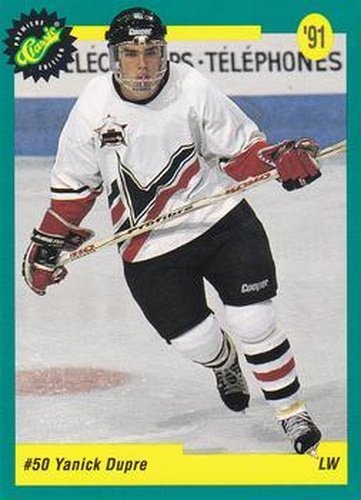#41 Yanick Dupre - Philadelphia Flyers - 1991 Classic Draft Picks Hockey