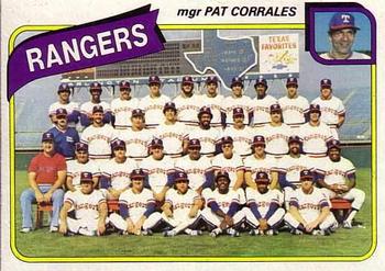 #41 Texas Rangers / Pat Corrales - Texas Rangers - 1980 Topps Baseball