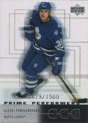 #101 Alexei Ponikarovsky - Toronto Maple Leafs - 2000-01 Upper Deck Ice Hockey