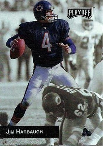 #41 Jim Harbaugh - Chicago Bears - 1993 Playoff Football