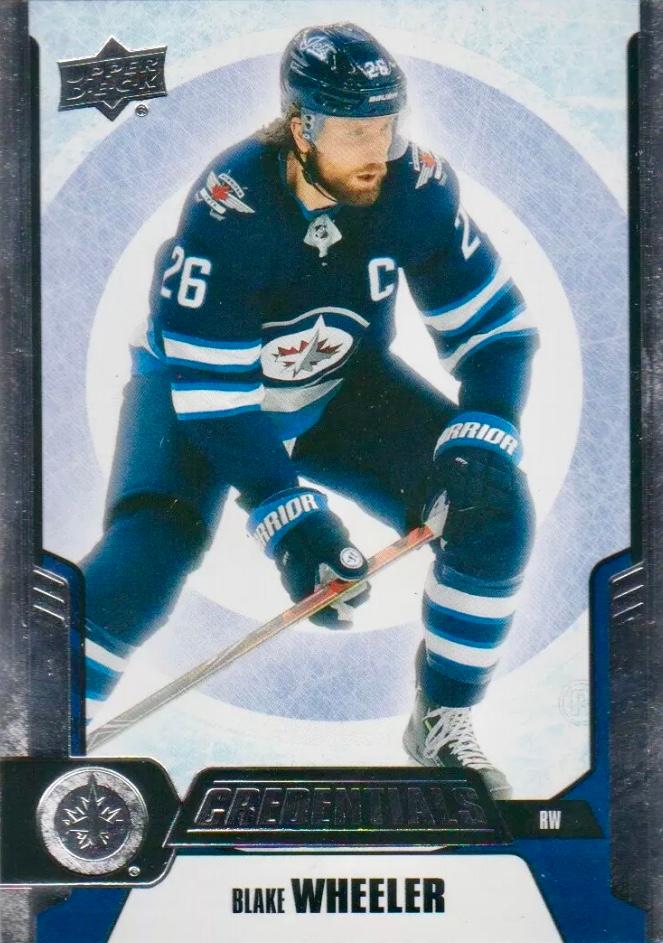 #41 Blake Wheeler - Winnipeg Jets - 2019-20 Upper Deck Credentials Hockey