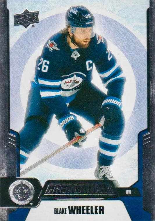 #41 Blake Wheeler - Winnipeg Jets - 2019-20 Upper Deck Credentials Hockey