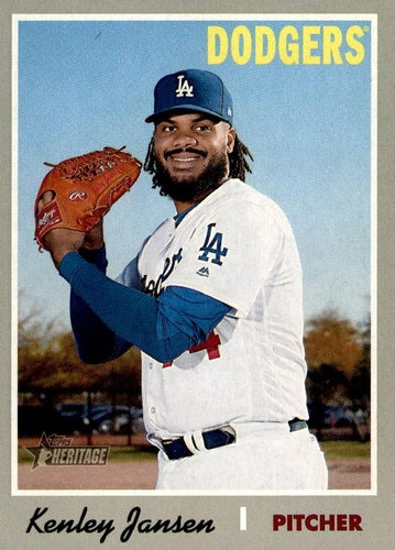 #420 Kenley Jansen - Los Angeles Dodgers - 2019 Topps Heritage Baseball
