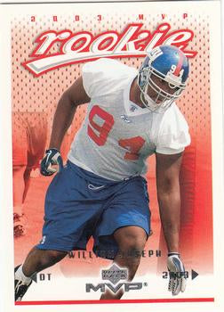 #420 William Joseph - New York Giants - 2003 Upper Deck MVP Football