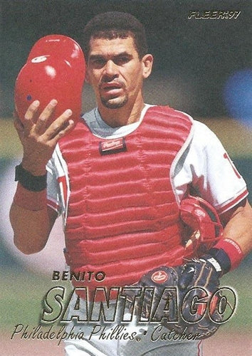 #420 Benito Santiago - Philadelphia Phillies - 1997 Fleer Baseball