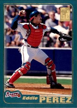 #420 Eddie Perez - Atlanta Braves - 2001 Topps Baseball