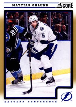 #420 Mattias Ohlund - Tampa Bay Lightning - 2012-13 Score - Gold Rush Hockey