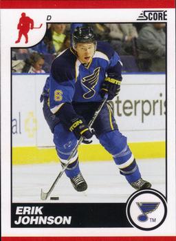 #421 Erik Johnson - St. Louis Blues - 2010-11 Score Hockey