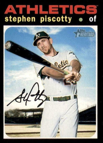 #421 Stephen Piscotty - Oakland Athletics - 2020 Topps Heritage Baseball