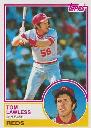 #423 Tom Lawless - Cincinnati Reds - 1983 Topps Baseball