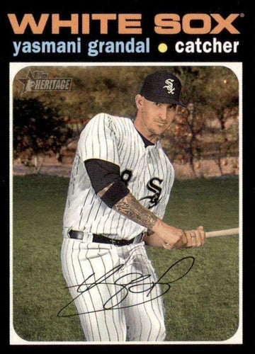 #424 Yasmani Grandal - Chicago White Sox - 2020 Topps Heritage Baseball