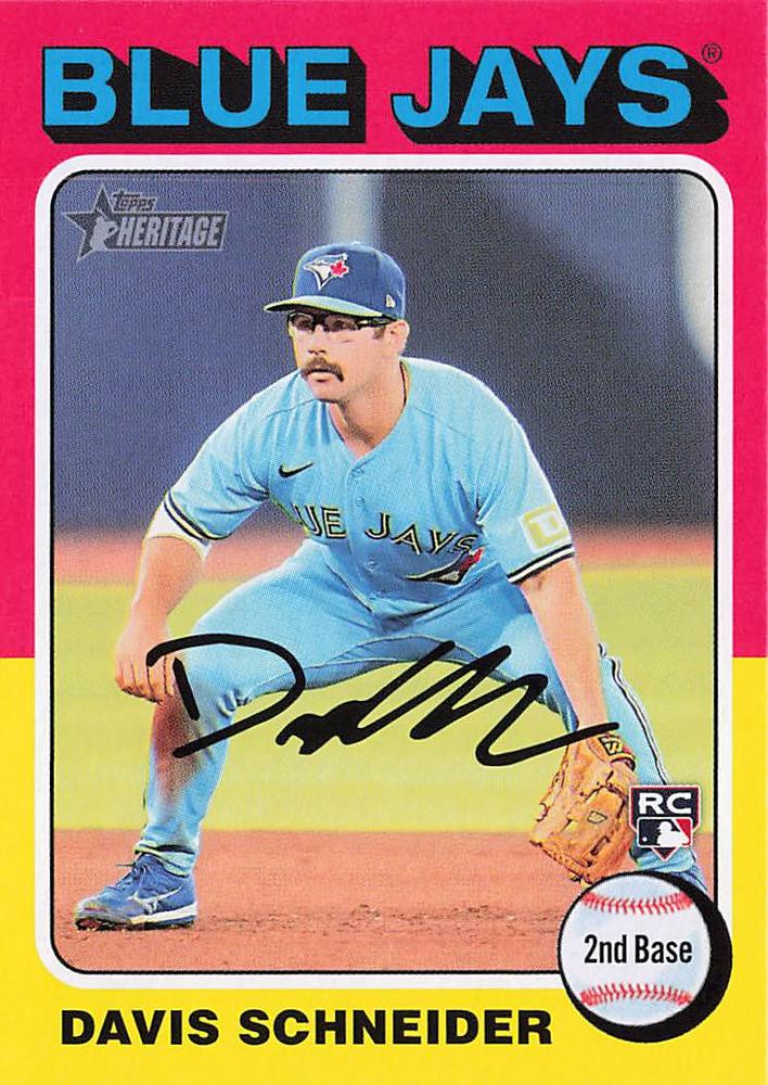 #425 Davis Schneider - Toronto Blue Jays - 2024 Topps Heritage Baseball
