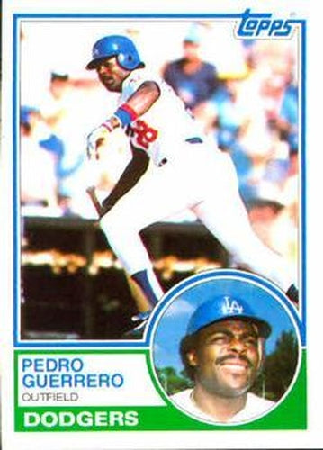 #425 Pedro Guerrero - Los Angeles Dodgers - 1983 Topps Baseball