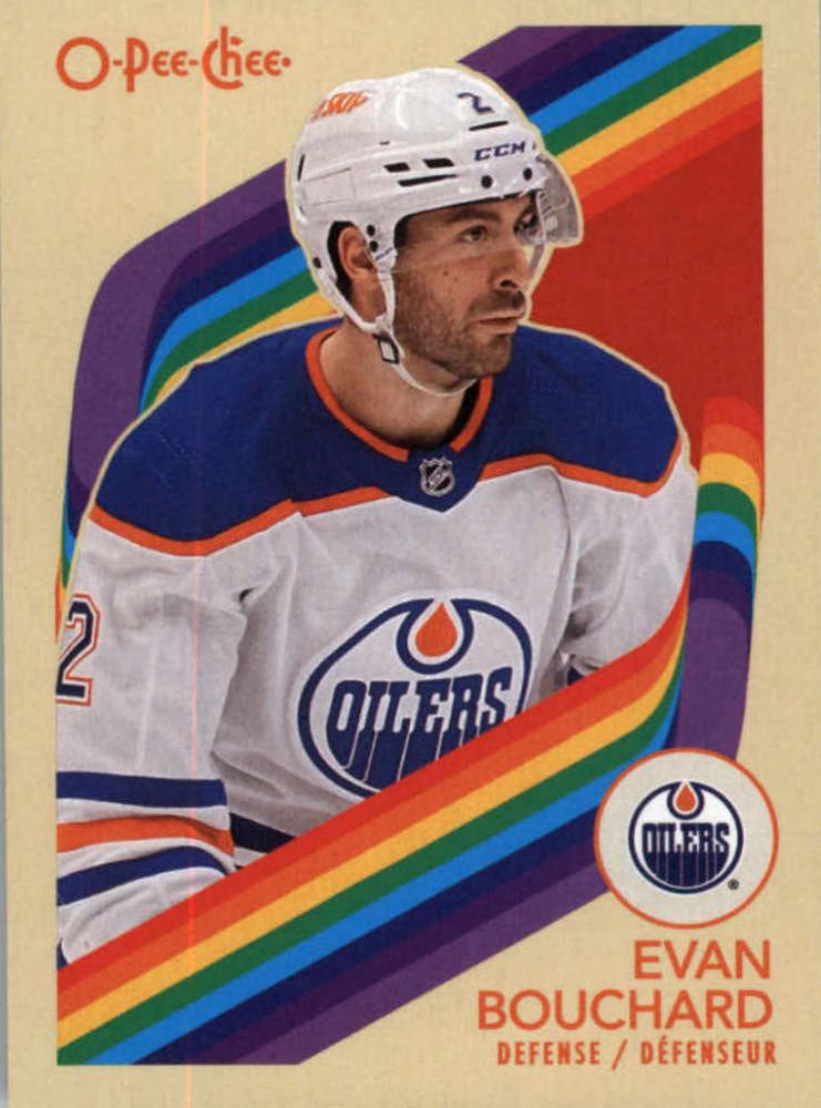 #425 Evan Bouchard - Edmonton Oilers - 2023-24 O-Pee-Chee - Retro Hockey