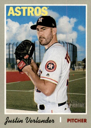 #426 Justin Verlander - Houston Astros - 2019 Topps Heritage Baseball