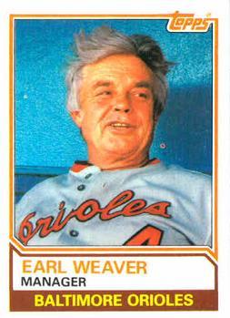 #426 Earl Weaver - Baltimore Orioles - 1983 Topps Baseball