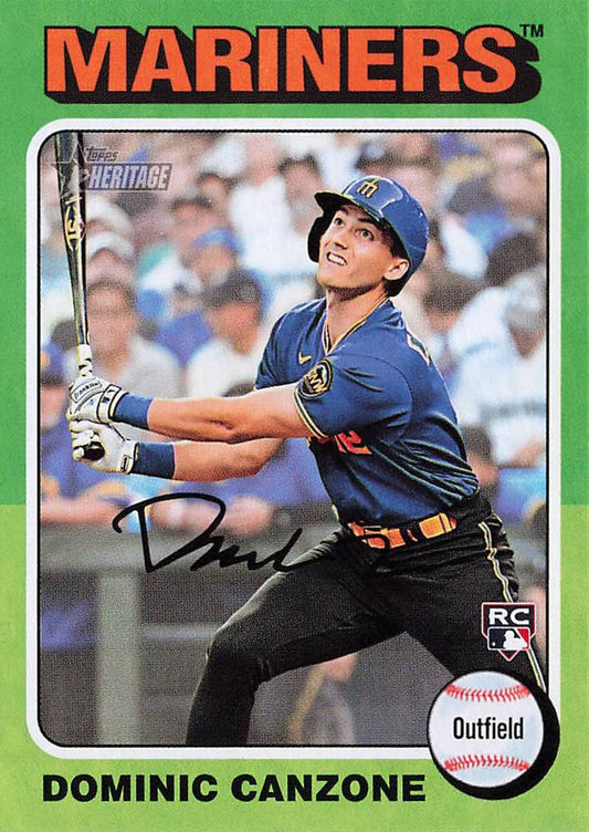 #426 Dominic Canzone - Seattle Mariners - 2024 Topps Heritage Baseball