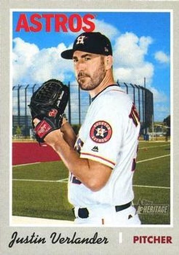 #426b Justin Verlander - Houston Astros - 2019 Topps Heritage Baseball