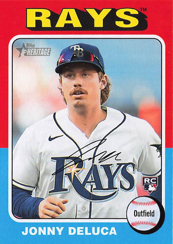 #427 Jonny DeLuca - Tampa Bay Rays - 2024 Topps Heritage Baseball