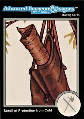 #427 Scroll of Protection from Cold - 1991 TSR Advanced Dungeons & Dragons - Silver