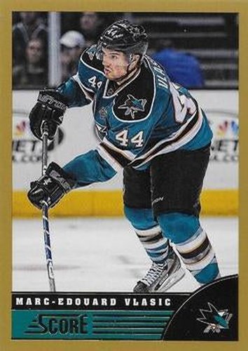 #427 Marc-Edouard Vlasic - San Jose Sharks - 2013-14 Score - Gold Hockey