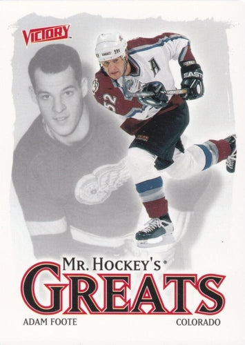 #429 Adam Foote - Colorado Avalanche - 2001-02 Upper Deck Victory Hockey