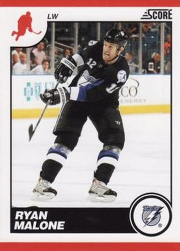 #429 Ryan Malone - Tampa Bay Lightning - 2010-11 Score Hockey