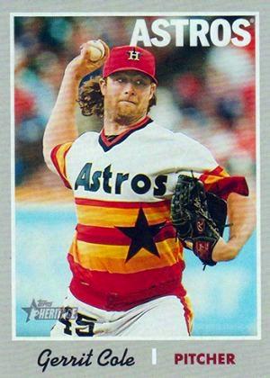 #429b Gerrit Cole - Houston Astros - 2019 Topps Heritage Baseball