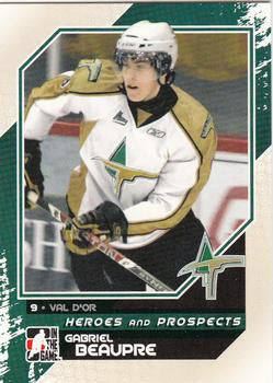 #42 Gabriel Beaupre - Val-d'Or Foreurs - 2010-11 In The Game Heroes and Prospects Hockey
