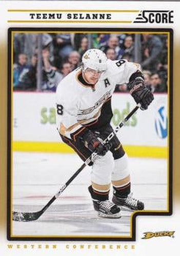 #42 Teemu Selanne - Anaheim Ducks - 2012-13 Score - Gold Rush Hockey