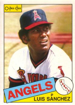 #42 Luis Sanchez - California Angels - 1985 O-Pee-Chee Baseball