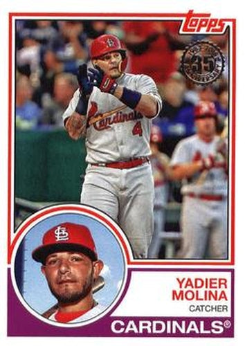 #83-42 Yadier Molina - St. Louis Cardinals - 2018 Topps - 1983 Topps Baseball 35th Anniversary Baseball