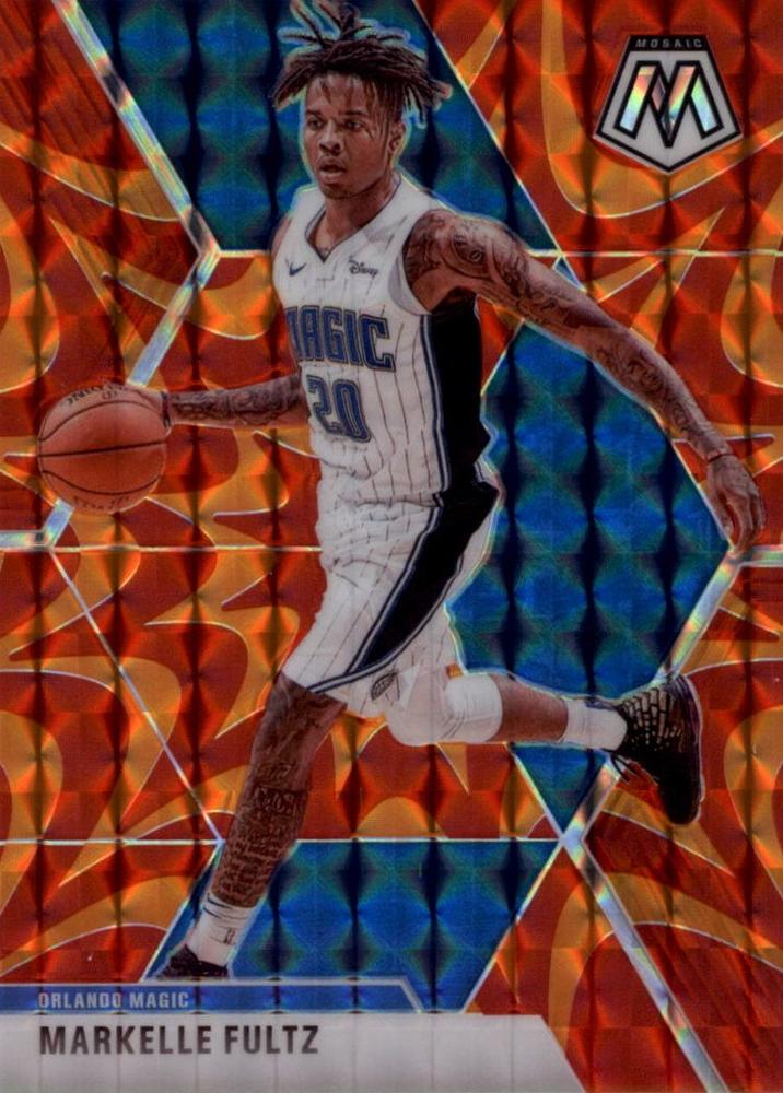 #42 Markelle Fultz - Orlando Magic - 2019-20 Panini Mosaic - Reactive Orange Basketball