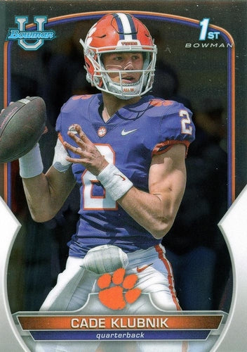 #42 Cade Klubnik - Clemson Tigers - 2022 Bowman Chrome University Football