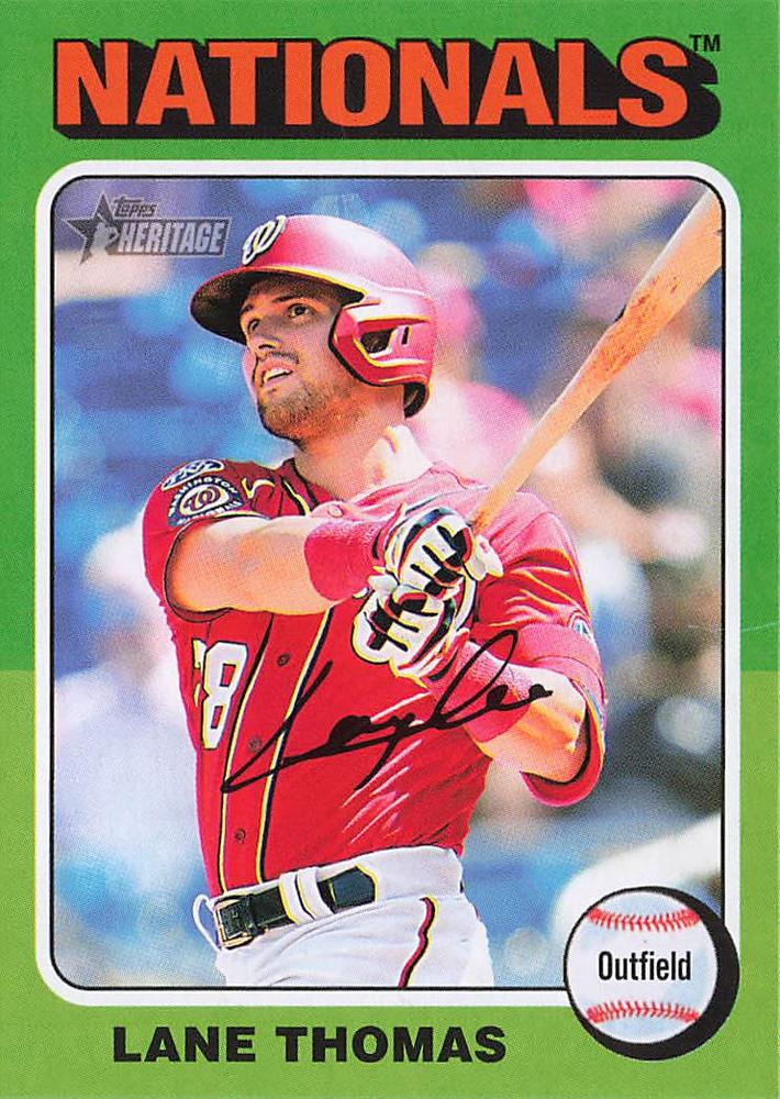#42 Lane Thomas - Washington Nationals - 2024 Topps Heritage Baseball